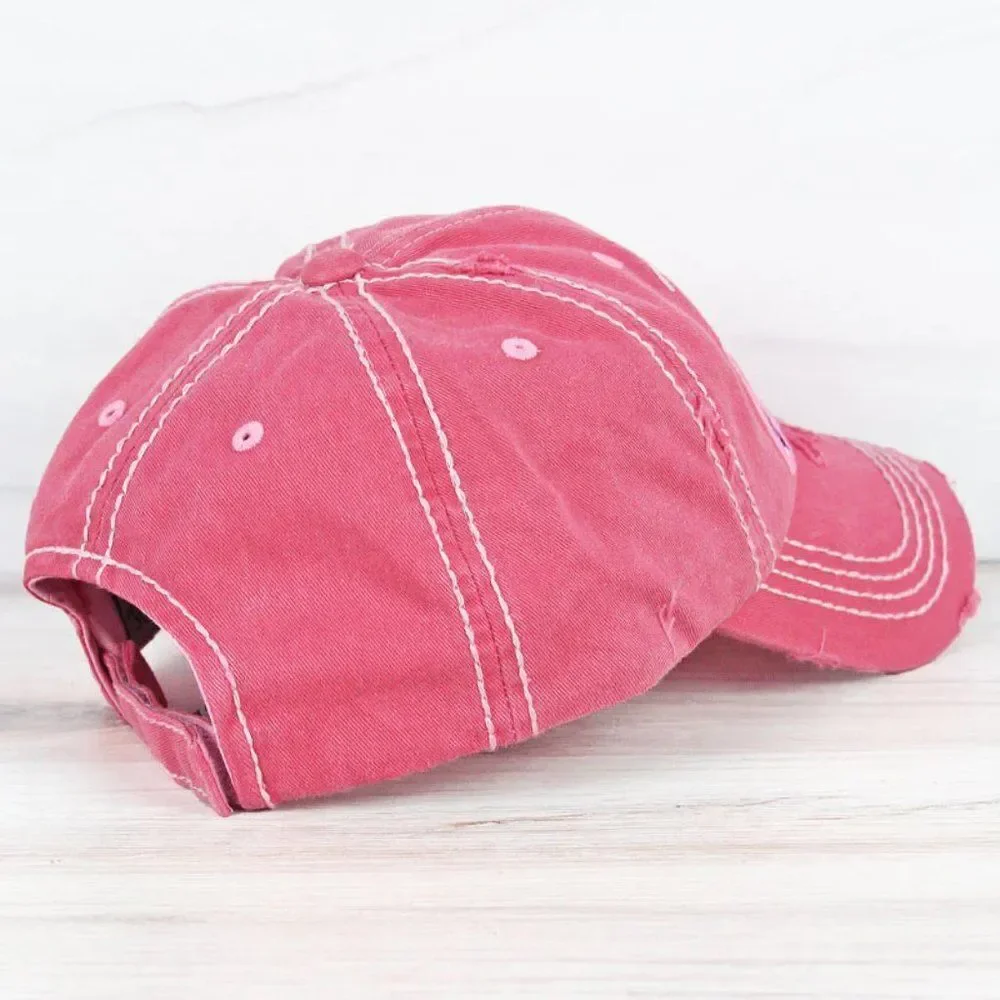 Ladies Pink Blessed Mom Baseball Hat